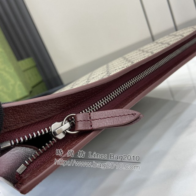 Gucci專櫃古馳最新款飾GG細節手拿包男士手包 jh2293型號：768255